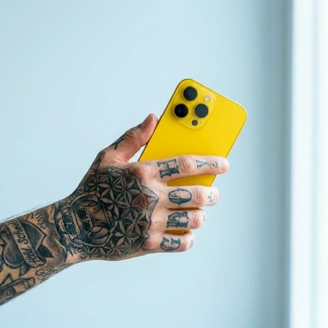 Tattoo artist scrolling through endless Instagram DMs on their phone